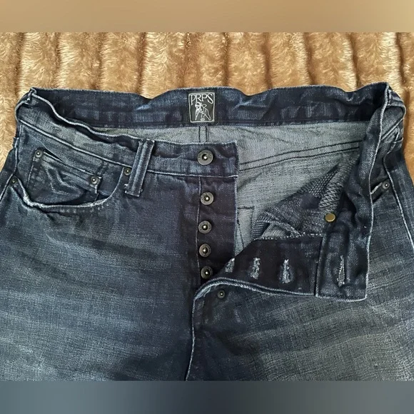 Mens PRPS Jeans Indigo Blue NWOT w/Frayed Knees.Sz 31